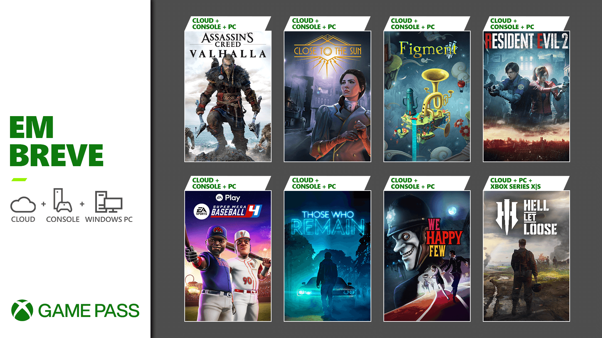 Xbox Game Pass terá Assassin’s Creed Valhalla e mais jogos em janeiro